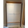Farmhouse White Painted 2 Door Double Wardrobe with Drawer - £50 OFF FLASH SALE - 4
