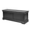 Toulouse Black Painted Large Assembled Blanket Box Storage Ottoman - SUMMER SALE - 2