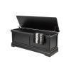 Toulouse Black Painted Large Assembled Blanket Box Storage Ottoman - SUMMER SALE - 3