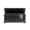 Toulouse Black Painted Large Assembled Blanket Box Storage Ottoman - SUMMER SALE - 5
