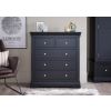 Toulouse Black Painted 2 Over 3 Chest of Bedroom Drawers - SUMMER SALE - 3