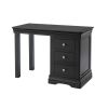 Toulouse Black Painted Single Pedestal Dressing Table - £50 OFF FLASH SALE - 7