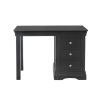 Toulouse Black Painted Single Pedestal Dressing Table - £50 OFF FLASH SALE - 8