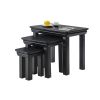Toulouse Black Painted Fully Assembled Nest Of 3 Tables - SUMMER SALE - 5