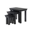 Toulouse Black Painted Fully Assembled Nest Of 3 Tables - SUMMER SALE - 7