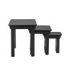 Toulouse Black Painted Fully Assembled Nest Of 3 Tables - SUMMER SALE - 8