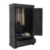 Toulouse Black Painted Double Wardrobe with Drawer - £50 OFF SUMMER SALE - 8