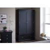 Toulouse Black Painted Double Wardrobe with Drawer - £50 OFF SUMMER SALE - 2