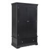 Toulouse Black Painted Double Wardrobe with Drawer - £50 OFF SUMMER SALE - 6