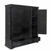 Toulouse Black Painted Large Triple Wardrobe with Drawer - £200 OFF SUMMER SALE - 10