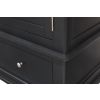 Toulouse Black Painted Large Triple Wardrobe with Drawer - £200 OFF SUMMER SALE - 13
