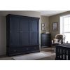 Toulouse Black Painted Large Triple Wardrobe with Drawer - £200 OFF SUMMER SALE - 2