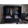 Toulouse Black Painted Large Triple Wardrobe with Drawer - £200 OFF SUMMER SALE - 3