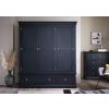 Toulouse Black Painted Large Triple Wardrobe with Drawer - £200 OFF SUMMER SALE - 4