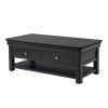 Toulouse Black Painted Large Coffee Table 4 Drawers with Shelf - £50 OFF FLASH SALE EXTENDED - 5