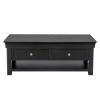 Toulouse Black Painted Large Coffee Table 4 Drawers with Shelf - £50 OFF FLASH SALE EXTENDED - 6
