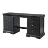 Toulouse Black Painted Double Pedestal Large Dressing Table - £70 OFF SUMMER SALE - 6