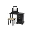 Toulouse Black Painted Dressing Table Stool - SUMMER MEGA DEAL - 10