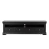 Toulouse Black Painted Grande 1.8m Large Assembled TV Unit With 4 Drawers - £60 OFF SUMMER SALE - 3