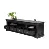 Toulouse Black Painted Grande 1.8m Large Assembled TV Unit With 4 Drawers - £60 OFF SUMMER SALE - 5