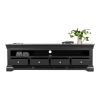 Toulouse Black Painted Grande 1.8m Large Assembled TV Unit With 4 Drawers - £60 OFF SUMMER SALE - 6