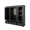 Toulouse Black Painted 4 Door Quad Extra Large Wardrobe - £300 OFF SUMMER SALE - 5