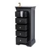 Toulouse Black Painted 5 Drawer Tallboy Chest of Drawers - £40 OFF SUMMER SALE - 4