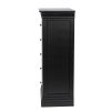 Toulouse Black Painted 5 Drawer Tallboy Chest of Drawers - £40 OFF SUMMER SALE - 5