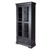 Toulouse Black Painted Tall Glass Display Cabinet with Drawers - £100 OFF SUMMER SALE - 2