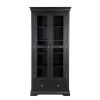 Toulouse Black Painted Tall Glass Display Cabinet with Drawers - £100 OFF SUMMER SALE - 3