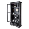 Toulouse Black Painted Tall Glass Display Cabinet with Drawers - £100 OFF SUMMER SALE - 4
