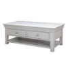 Toulouse Large Grey Painted Coffee Table 4 Drawers with Shelf - SUMMER SALE - 7