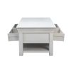 Toulouse Large Grey Painted Coffee Table 4 Drawers with Shelf - SUMMER SALE - 9
