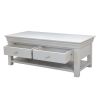 Toulouse Large Grey Painted Coffee Table 4 Drawers with Shelf - SUMMER SALE - 11