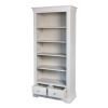 Toulouse Grey Painted Tall Bookcase 2 Storage Drawers - SUMMER SALE - 10