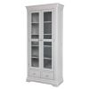 Toulouse Grey Painted Tall Glass Display Cabinet with Drawers - £50 OFF FLASH SALE - 7