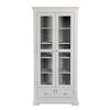 Toulouse Grey Painted Tall Glass Display Cabinet with Drawers - £50 OFF FLASH SALE - 8