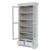 Toulouse Grey Painted Tall Glass Display Cabinet with Drawers - £50 OFF FLASH SALE - 11