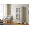 Toulouse Grey Painted Tall Glass Display Cabinet with Drawers - £50 OFF FLASH SALE - 2