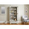 Toulouse Grey Painted Tall Glass Display Cabinet with Drawers - £50 OFF FLASH SALE - 3