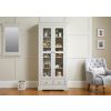 Toulouse Grey Painted Tall Glass Display Cabinet with Drawers - £50 OFF FLASH SALE - 4