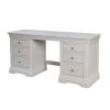 Toulouse Double Pedestal Grey Painted Large Dressing Table / Desk - £40 OFF SUMMER SALE - 4