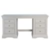 Toulouse Double Pedestal Grey Painted Large Dressing Table / Desk - £40 OFF SUMMER SALE - 5