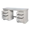 Toulouse Double Pedestal Grey Painted Large Dressing Table / Desk - £40 OFF SUMMER SALE - 6