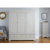 Toulouse Grey Painted Triple Wardrobe with Drawers - £200 OFF FLASH SALE - 7
