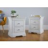 Toulouse Grey Painted 2 Drawer Large Assembled Bedside Table - £40 OFF SUMMER SALE - 14