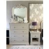 Toulouse Grey Painted One Drawer Fully Assembled Bedside Table - 10% OFF SUMMER SALE - 4