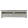 Toulouse Grey Painted Grande 1.8m Large TV Unit With 4 Drawers - SUMMER SALE - 4