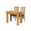 Lichfield Flip Top 100cm 50cm Oak Table 2 Lichfield Brown Leather Oak Chair Set - 2 Lichfield Flip Top 100cm 50cm Oak Table 2 Lichfield Brown Leather Oak Chair Set - 2