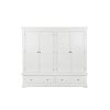 Toulouse White Painted 4 Door Double Hanging Quad Extra Large Wardrobe - £300 OFF FLASH SALE - 3